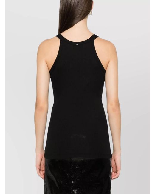 Sportmax Black Silk Cotton Tank Top