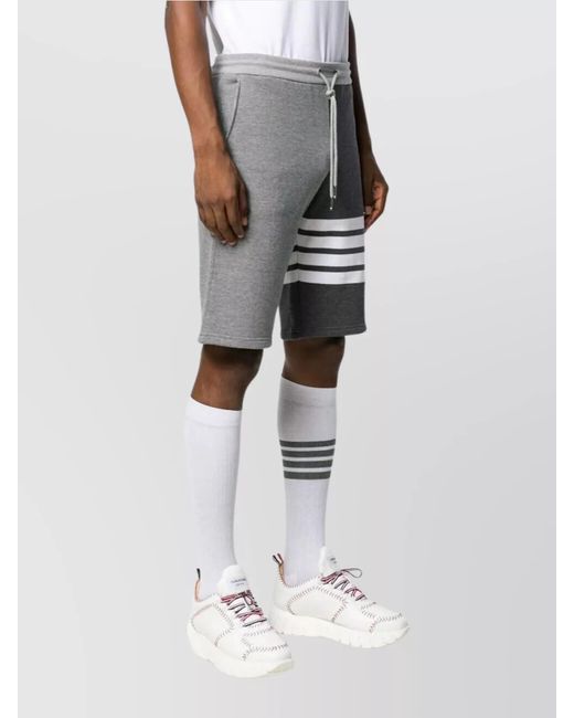 Thom Browne Gray Cotton Tailored Shorts for men