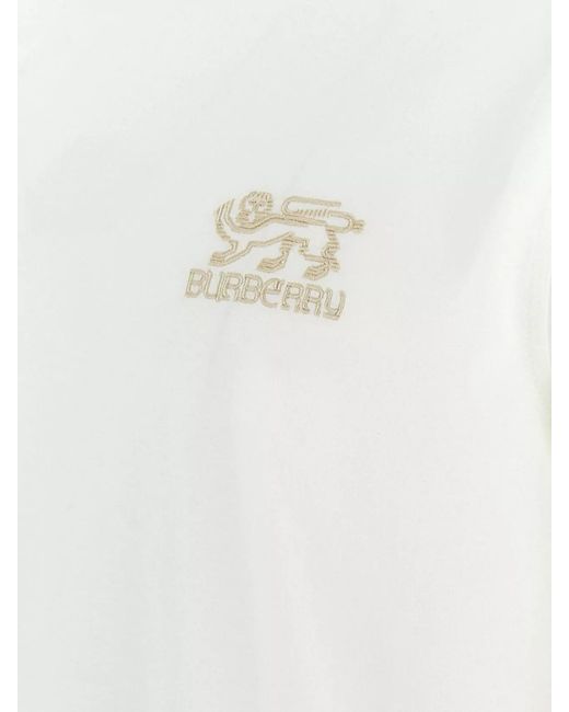 Burberry White Sp25 Cotton T-Shirt for men