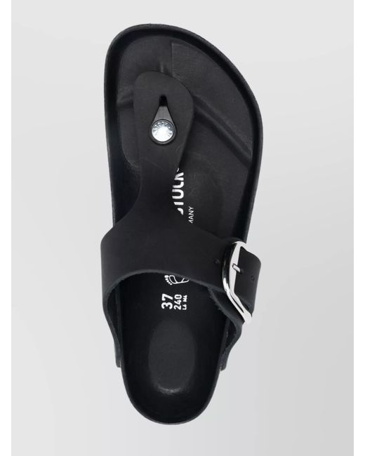 Birkenstock Gray Big Buckle Leather Sandals