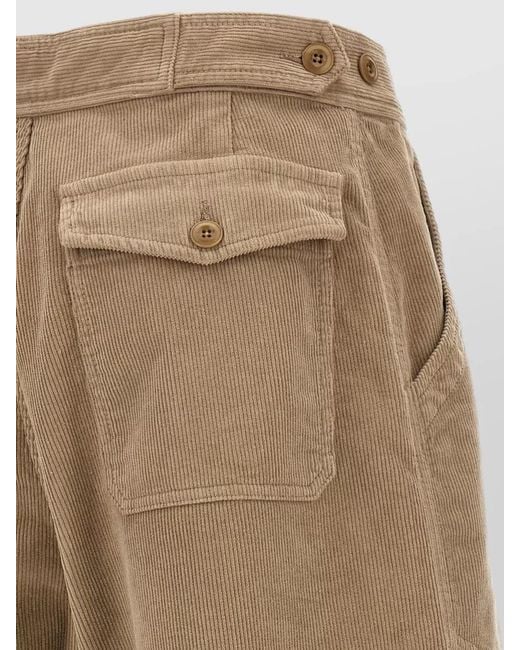 Cellar Door Natural Paola Pants Corduroy Belt Loops Pockets