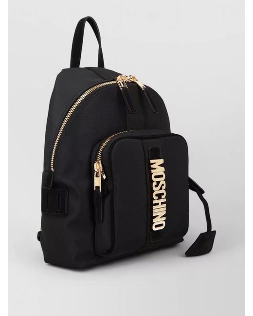 Moschino Black Carry Me Medium Backpack