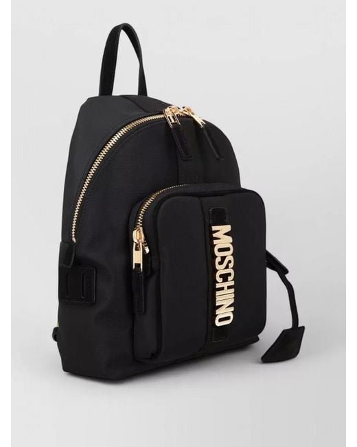 Moschino Black Medium Carry Me Backpack Top Handle