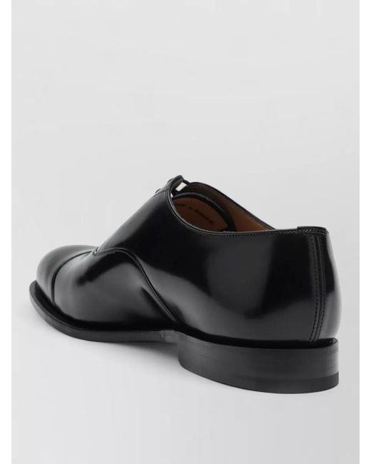 Church's Black Oxford Shoes Cap Toe Glossy Leather Sole for men