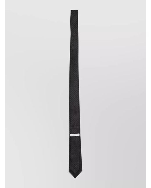 Lardini White Silk Classic Tie for men