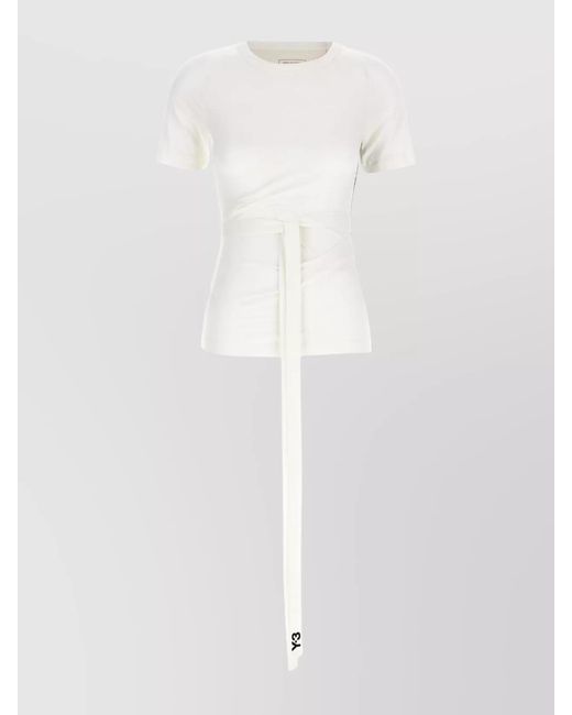 Y-3 White Lyoncell Short-Sleeve T-Shirt