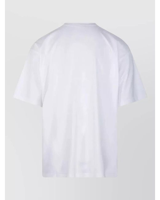 Balenciaga White Medium Fit T Shirt Crew Neck Print for men