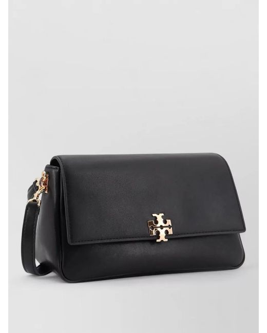Tory Burch Black Charlie Leather Small Shoulder Bag