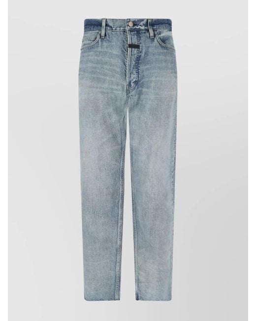 Fear Of God Blue Denim Straight-Leg Jeans for men