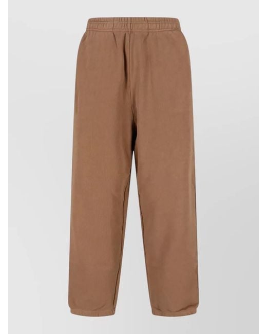 Entire studios Brown Straight Pants Back Pocket Ribbed Cuffs for men