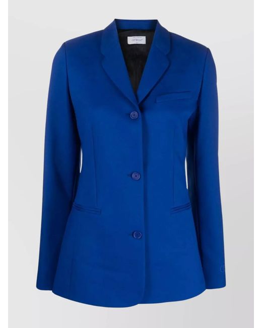 Off-White c/o Virgil Abloh Blue Polyester Single-Breasted Blazer