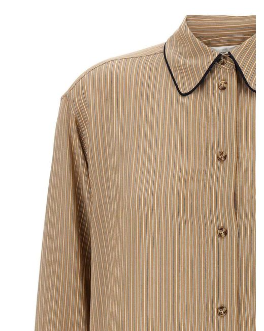 Victoria Beckham Natural Silk Pyjama Shirt