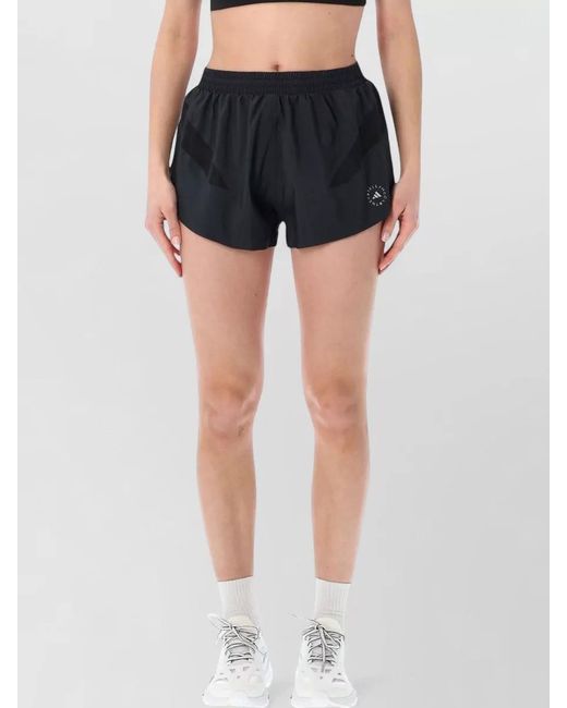 Adidas By Stella McCartney Blue Running Shorts Loose Fit Mid Rise Waistband