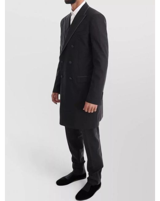 Dolce & Gabbana Black Wool Slim-Fit Double-Breasted Suit for men