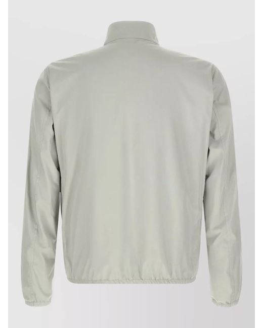 Herno Gray Reversible Bomber Jacket Elastic Cuffs High Collar for men