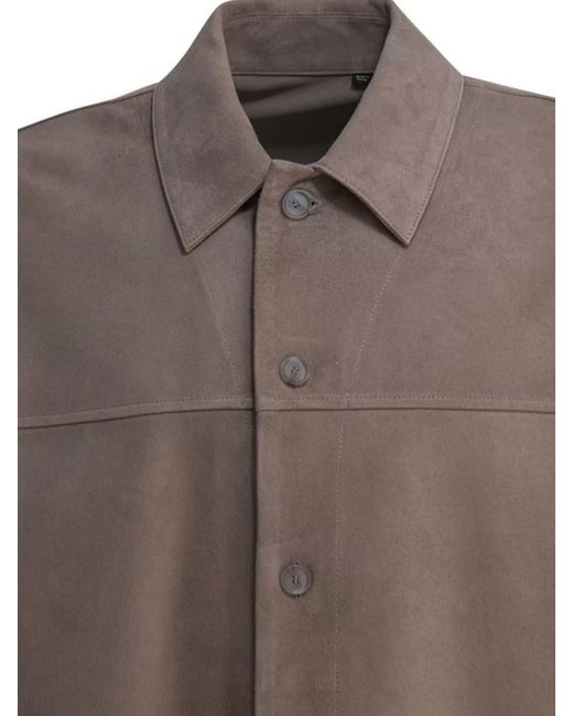 Vince Brown Front Pockets Long Sleeves Jackets for men