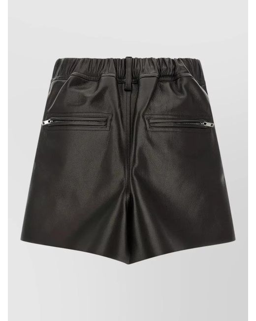 Rick Owens Black Temple Inspired Shorts Zip Pocket Detail
