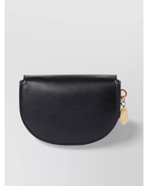 Stella McCartney Black Frayme Faux Leather Shoulder Bag