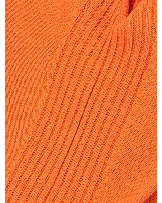 Fendi Orange Cashmere Crewneck Jumper for men