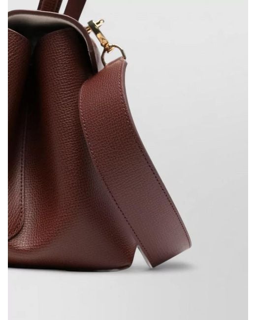 Emporio Armani Brown Medium Leather Shoulder Bag Top Handle