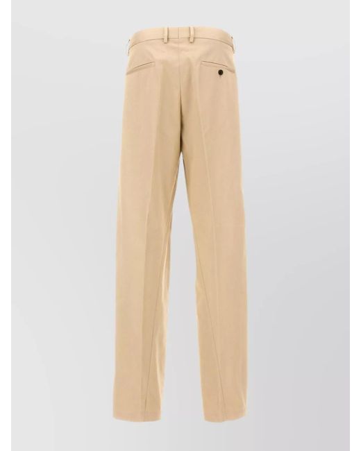 Lanvin Natural Cotton Relaxed-Fit Chino Trousers for men