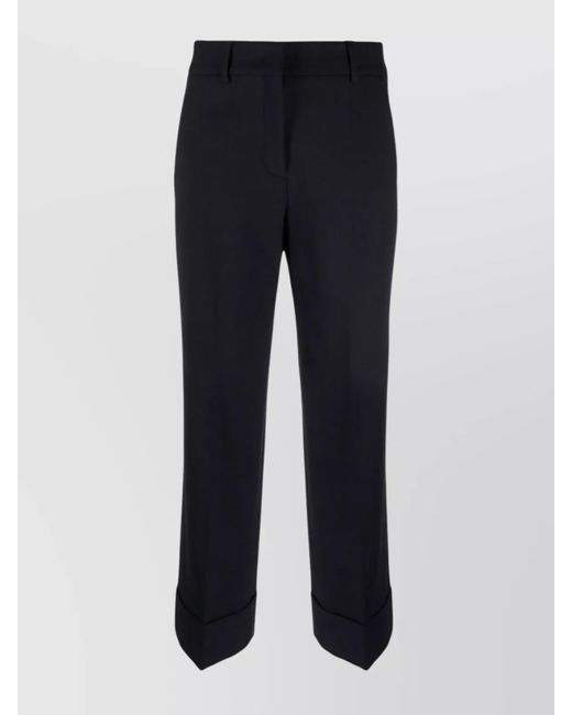 Incotex Blue Wool Tailored Trousers