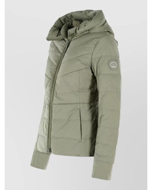 Canada Goose Green Clair Hooded Stretch Polyamide Down Coat