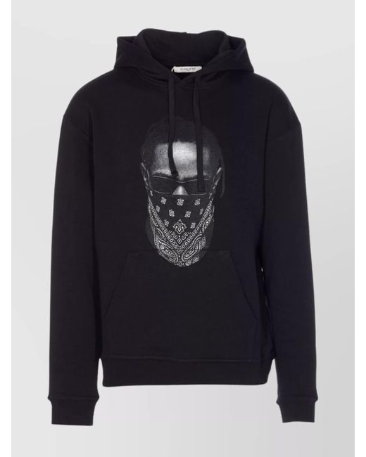 Ih Nom Uh Nit Blue Cotton Printed Hoodie for men