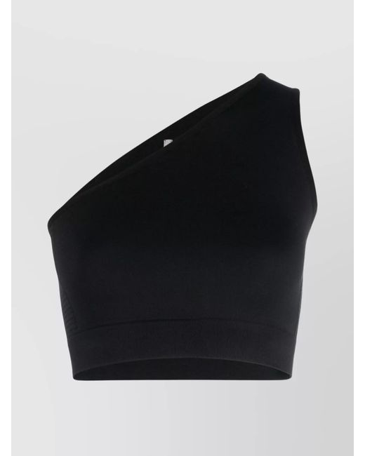 Rick Owens Black Knitted One-Shoulder Bandeau Top