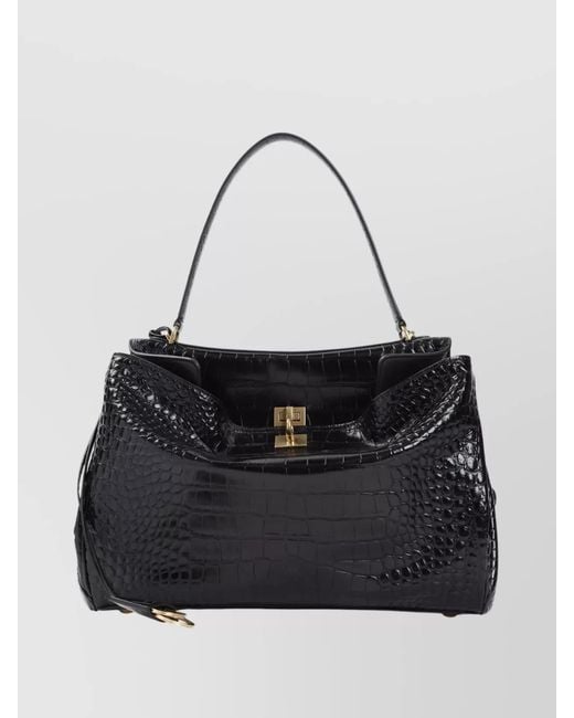 Balenciaga Black Rodeo Medium Leather Shoulder Bag
