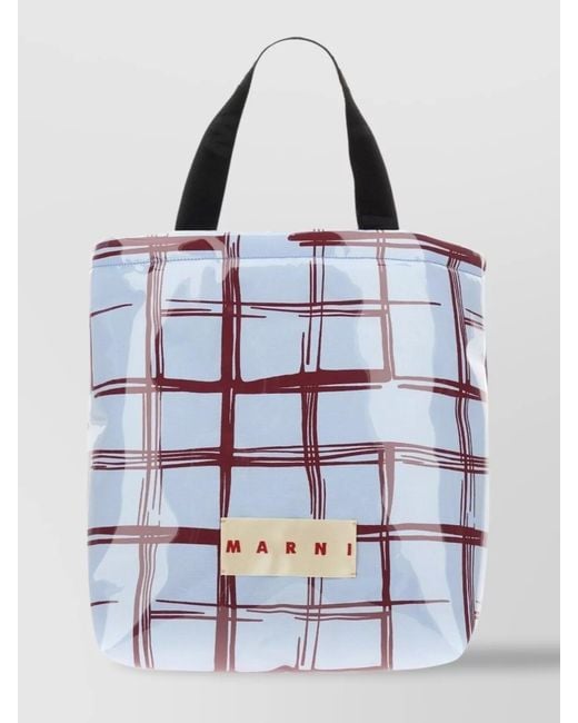 Marni Multicolor Coated Canvas Tote Bag for men