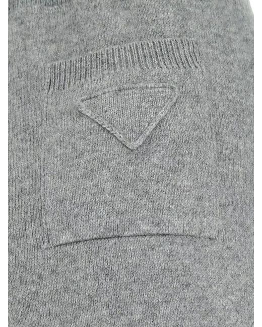 Prada Gray Cashmere Joggers