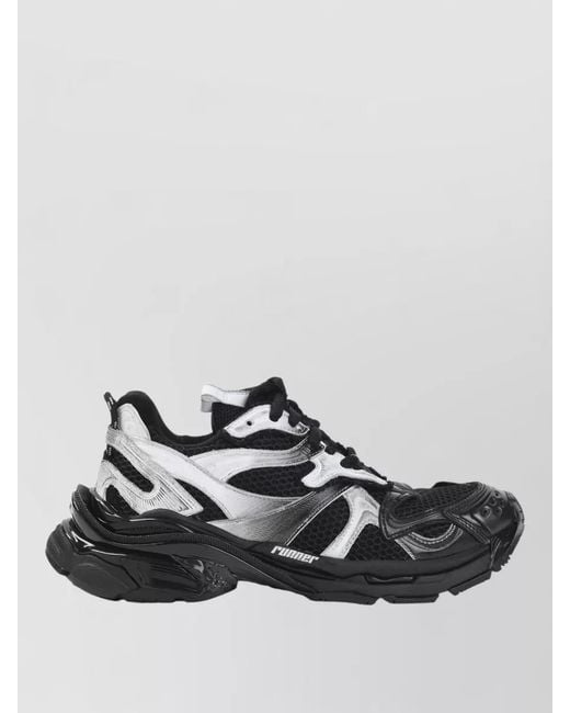 Balenciaga Black Runner 2 Mesh Sneakers Rubber Sole for men