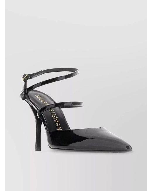 Stuart Weitzman Black Leather Slingback Pumps