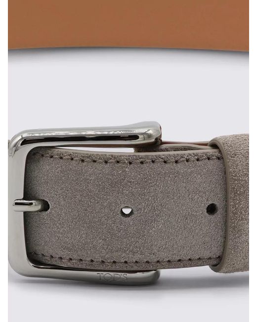 Tod's Gray Leather Belt for men