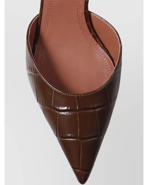 AMINA MUADDI Brown Leather Mules
