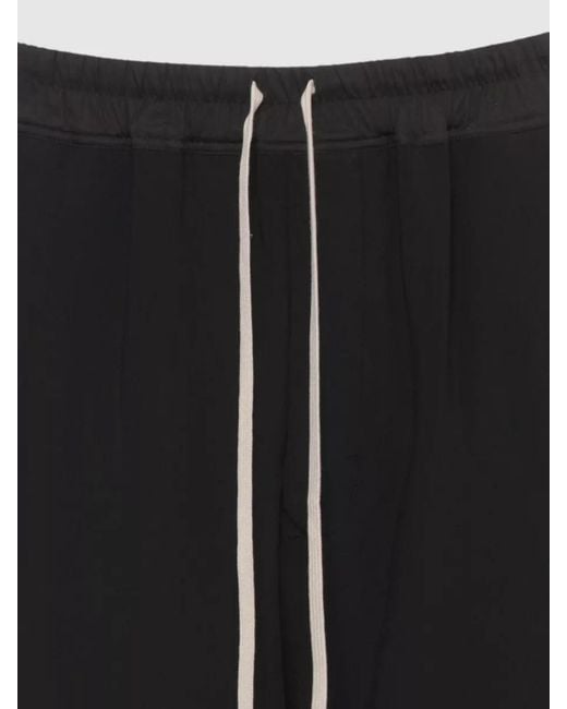 Rick Owens Black Straight Cargo Shorts for men