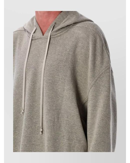 Rick Owens Gray Cotton Hoodie for men