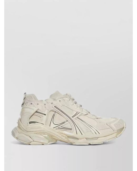 Balenciaga Natural Runner Sneakers Chunky Sole Mesh Panels for men