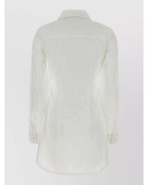 Co. White Poplin Shirt Longline Design Long Sleeves for men