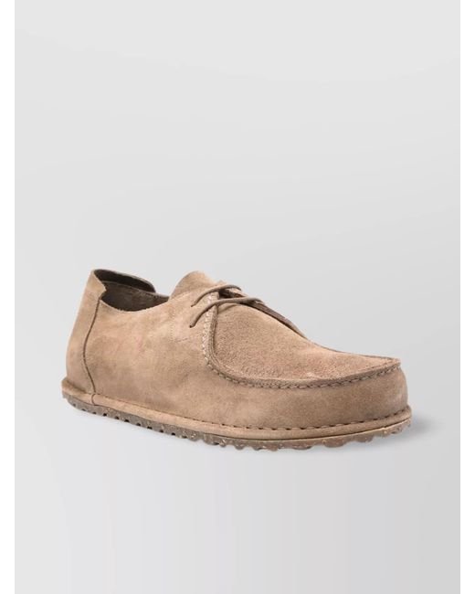 Birkenstock Natural Suede Lace-Up Sneakers for men