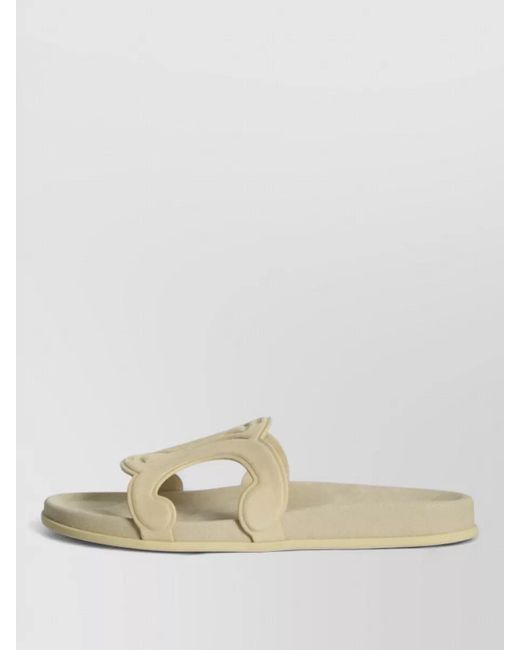 Céline Natural Leather Slide Sandals