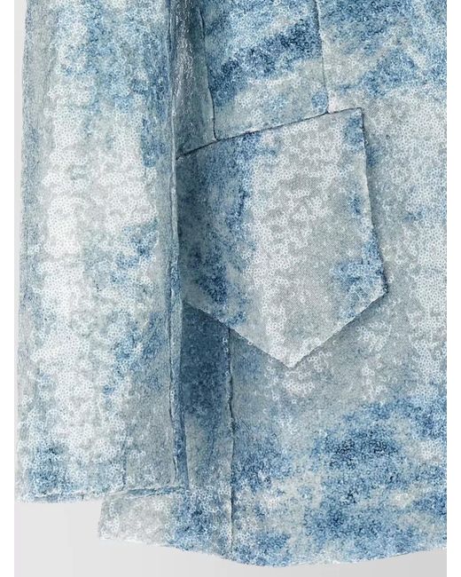 Le twins Blue Como Blazer Longline Front Pockets Lapel