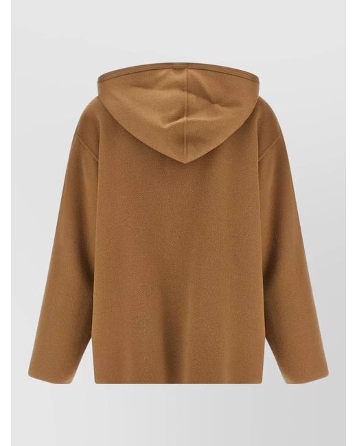Max Mara Brown Silk Cashmere Fitted Jacket