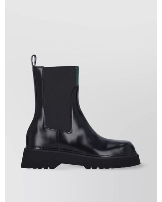 Gucci Black Chunky Sole Round Toe Ankle Boots