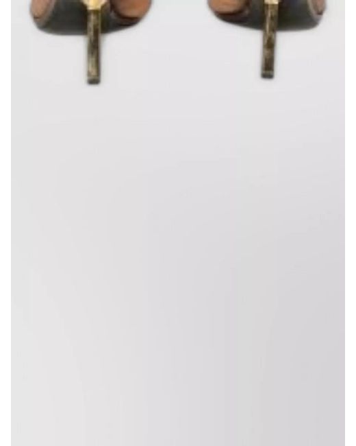 Elisabetta Franchi Yellow Embroidered V-Neck Knee-Length Dress