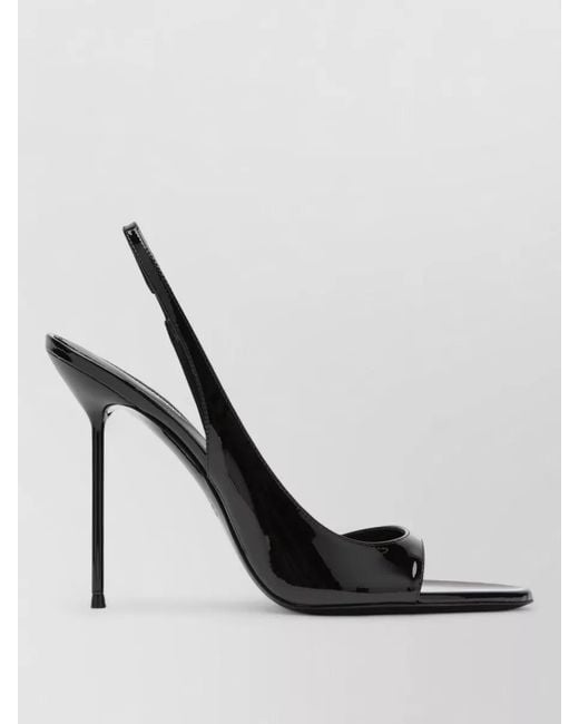 Paris Texas White Glossy Peep Toe Leather High Heel Pumps