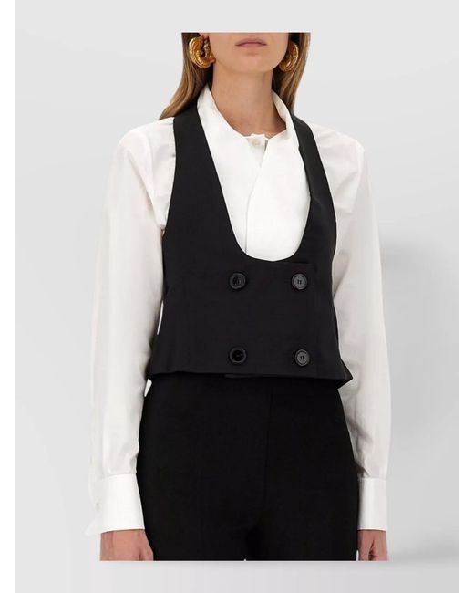 Nina Ricci Black Open Back Top