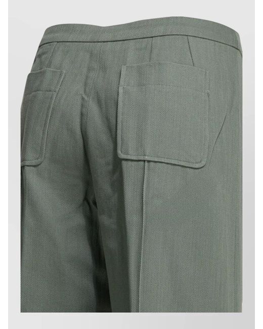 Soeur Green Harry Trousers Wide Leg Belt Loops
