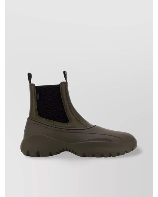Burberry Black Leather Chelsea Ankle Boots for men